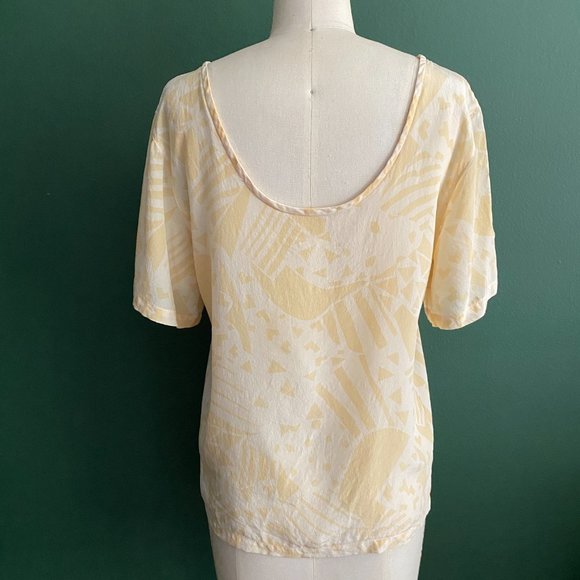 Vintage printed silk blouse - Picture 5 of 10